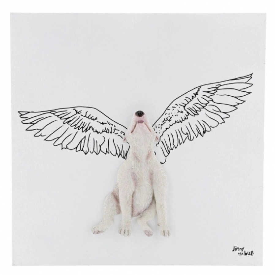Jimmy de bull – 'Angel Wings' kunst aan de muur