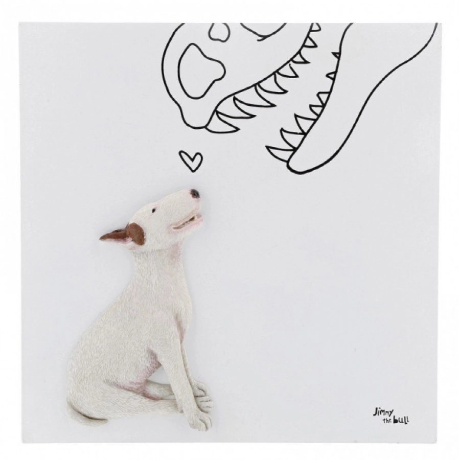 Jimmy the Bull - 'Dino Love' Schilderij