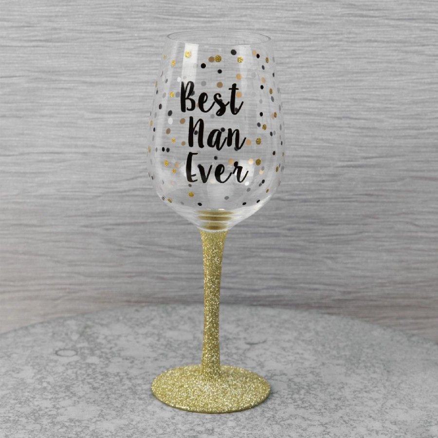 Wijnglas 'Best Nan Ever' - voor oma