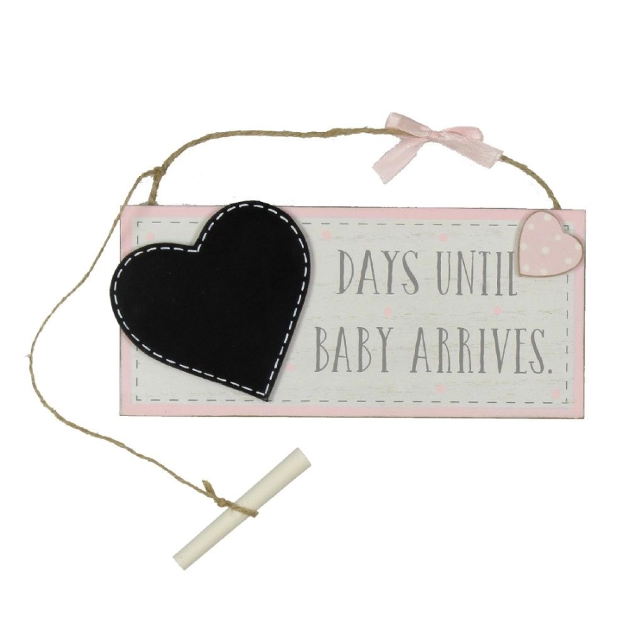 Roze wachtend op baby bord