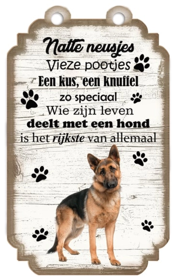 Spreukenbordje Duitse Herder