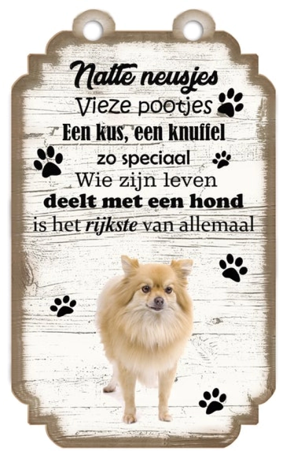 Spreukenbordje Keeshond