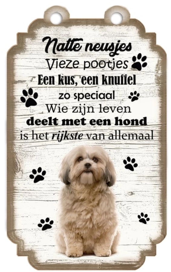 Spreukenbordje Shih Tzu