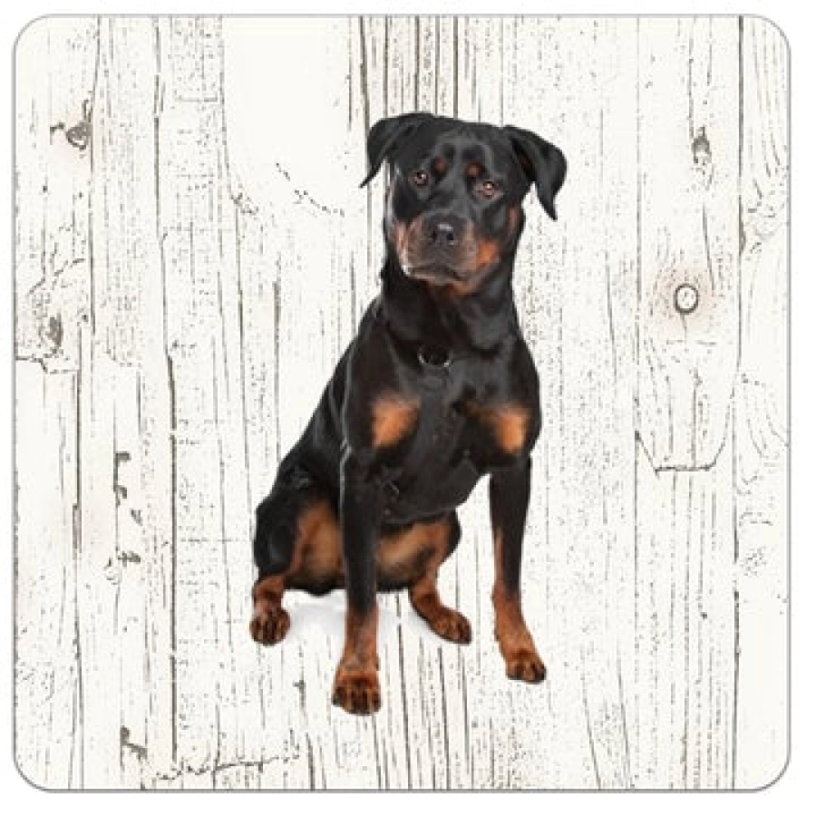 Houten onderzetters Rottweiler