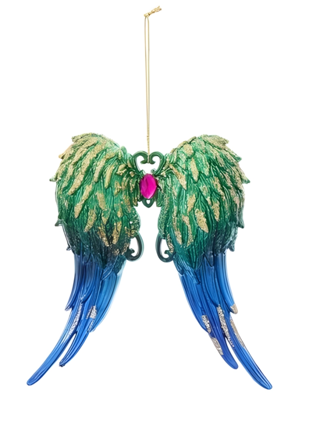 Ornament vleugels blauw