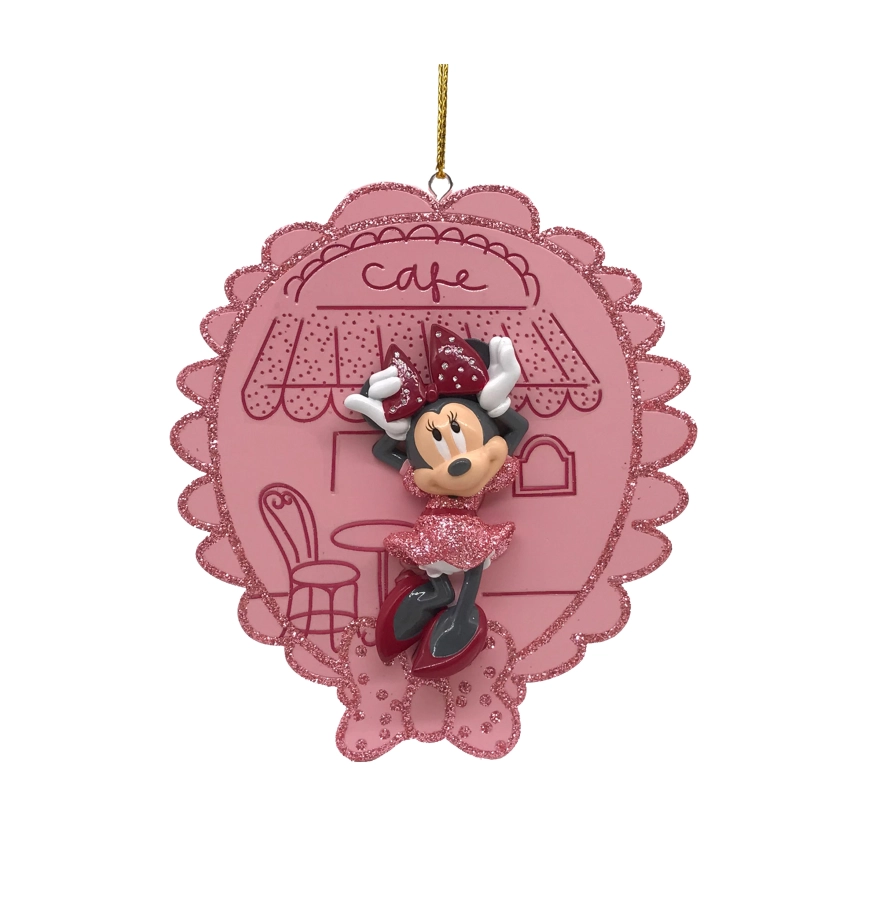 Disney Minnie roze ornament – 3D glitterdecoratie