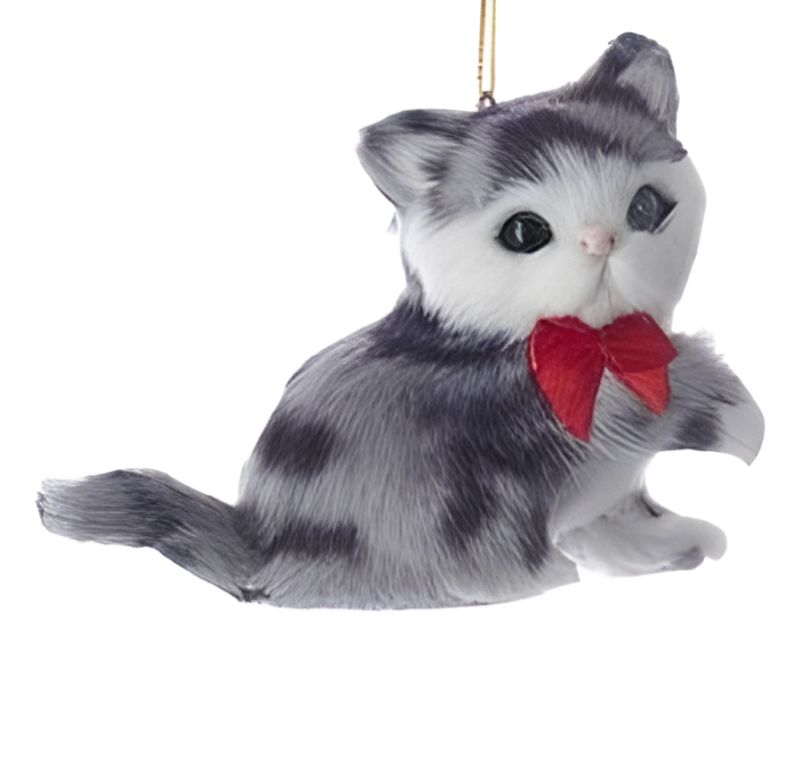 Ornament kat grijs