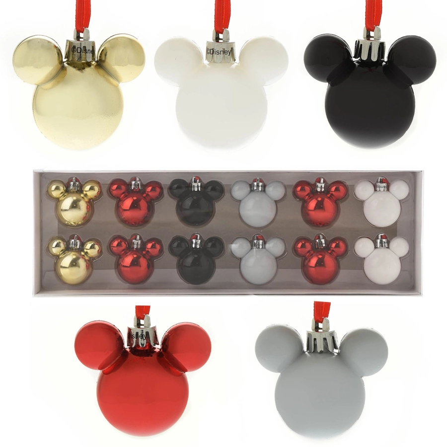 Disney 12 Mini Mickey Kerstballen – Magische Disney Kerstdecoratie