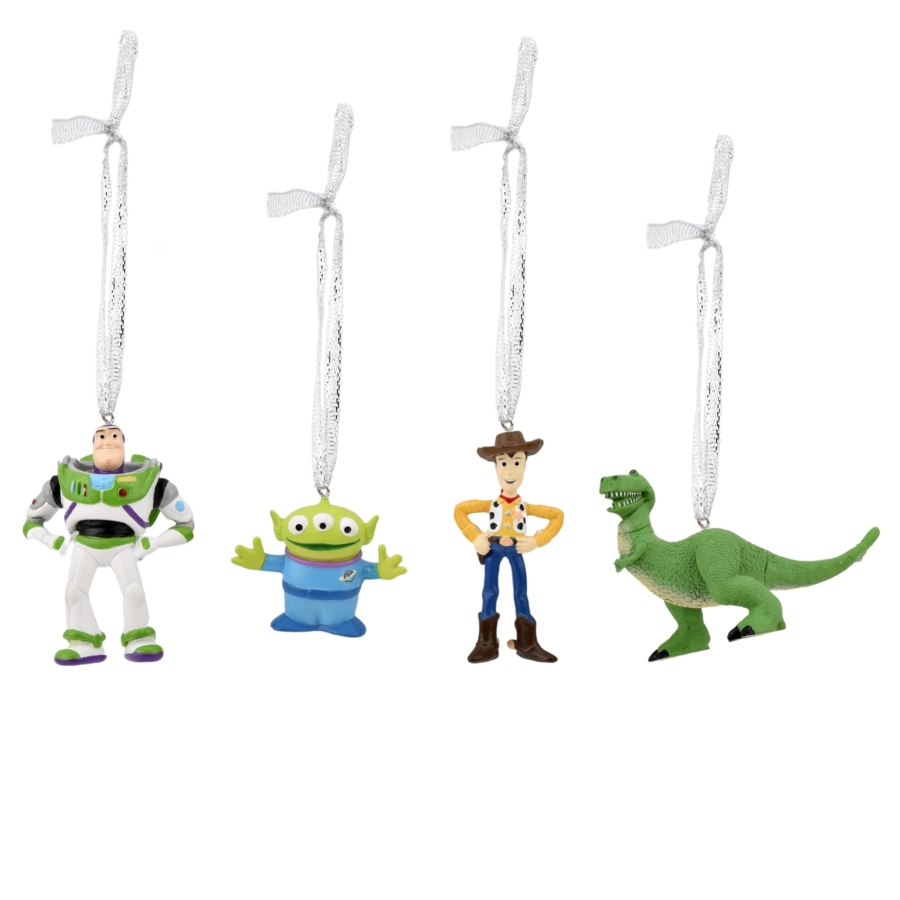 Toy Story kersthangdecoraties set – Woody, Buzz, Rex & Alien