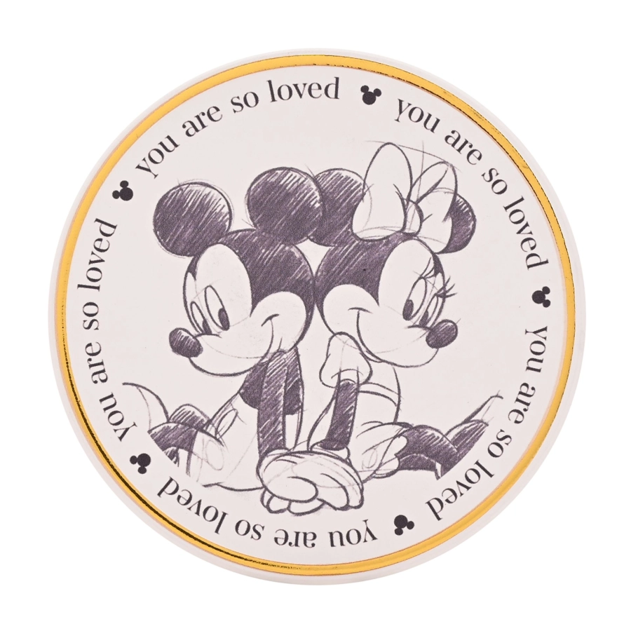 Keramische onderzetter Mickey & Minnie – “You are so loved”