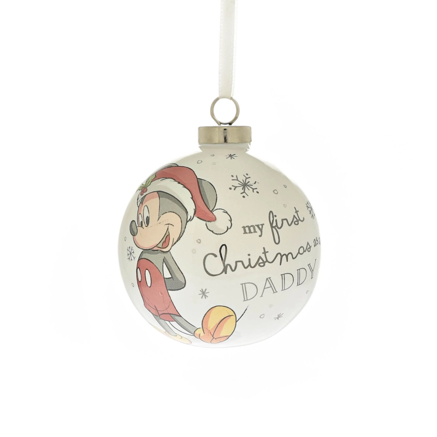 Mickey Mouse kerstbal – “Mijn eerste kerst als papa”