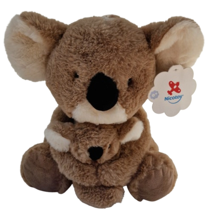 Koala met baby knuffel – zachte pluche 30 cm