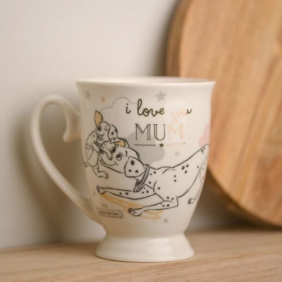 101 Dalmatians porseleinen mok – “I Love You Mum”