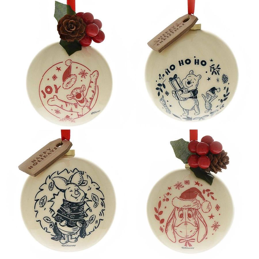 Winnie the Pooh kerstballen-set – 4 stuks