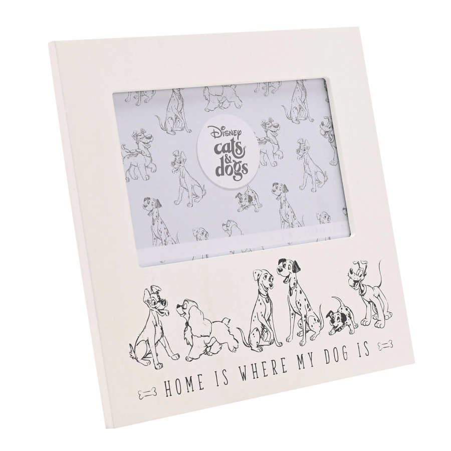 Houten fotolijst “Home is where my dog is” – 6″×4″