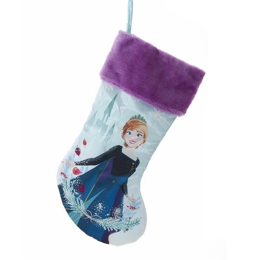 Kerstsok Anna - Frozen paars