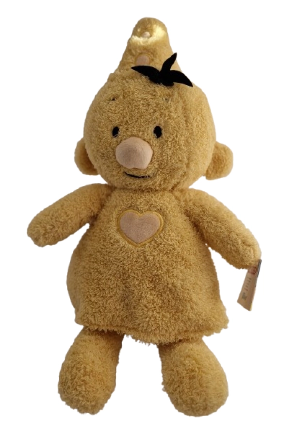 Bumba pluche fluffy knuffel – zacht geel 35 cm