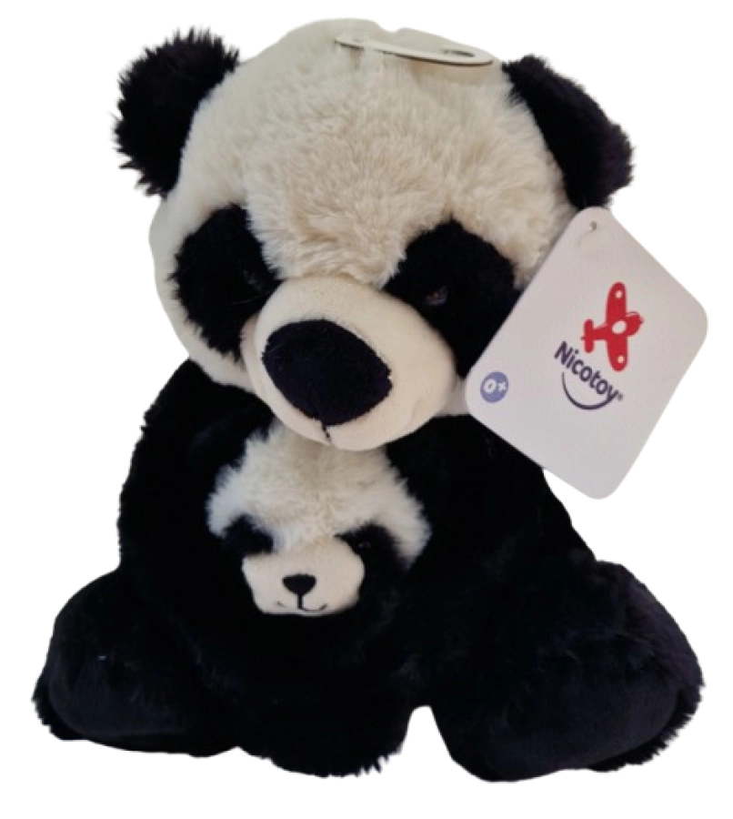 Panda met baby knuffel – zachte pluche 30 cm