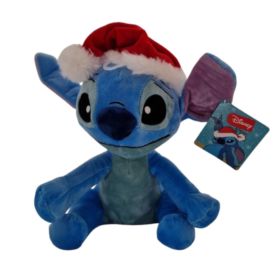 Disney Stitch met kerstmuts knuffel – zachte pluche 25 cm
