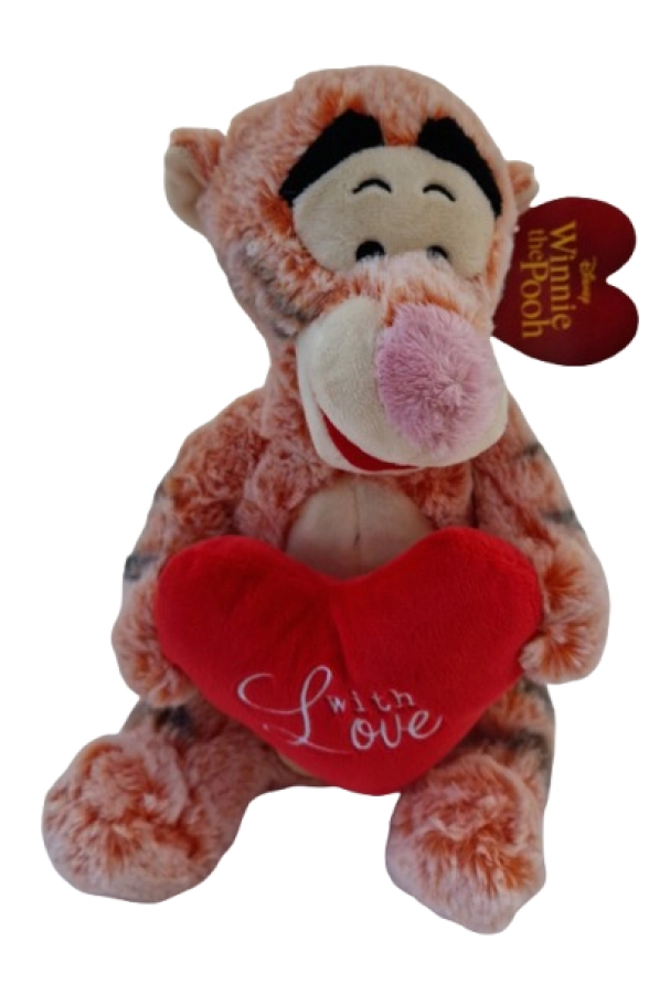Disney Tijgertje knuffel met hart – zachte pluche 30 cm