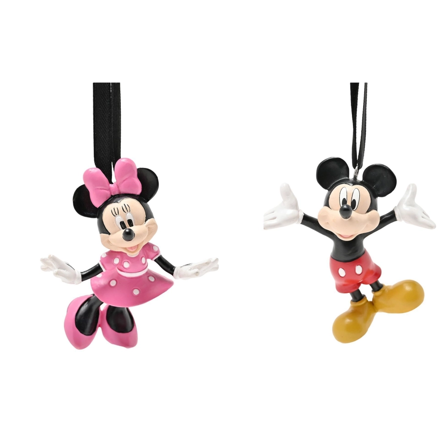 Disney Mickey & Minnie Resin Hangornament – Set van 2 | Decoratie & Cadeau