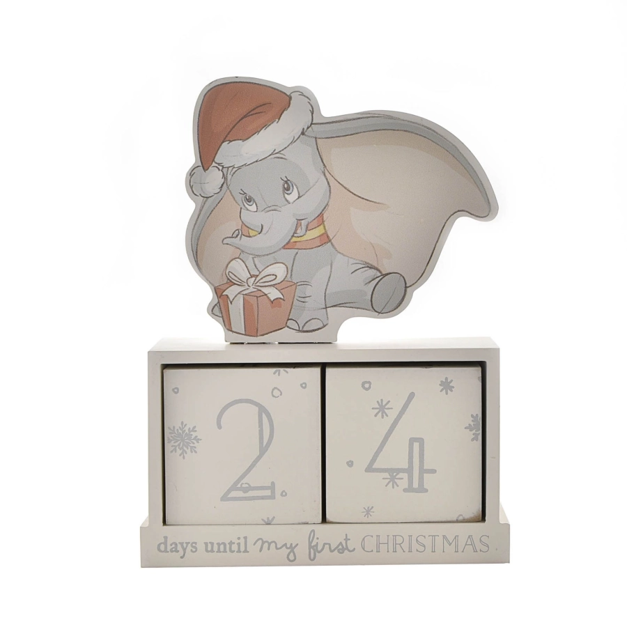 Dumbo “First Christmas” houten adventskalender – feestelijke countdown naar Kerst