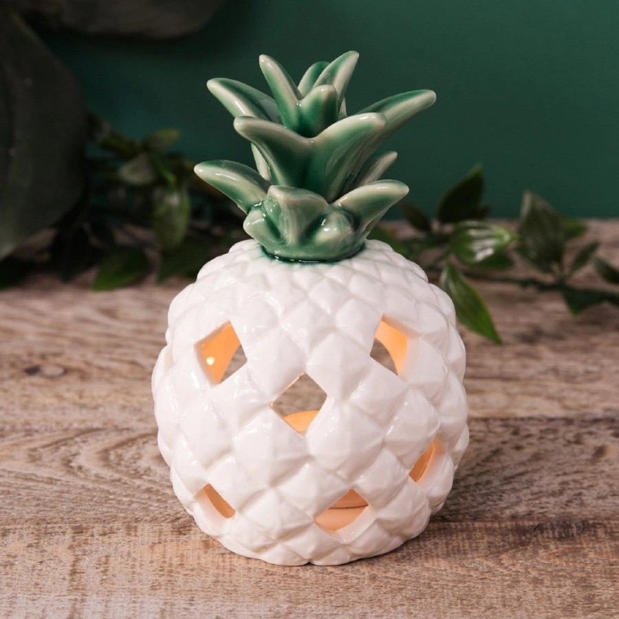 Witte ananas theelichthouder