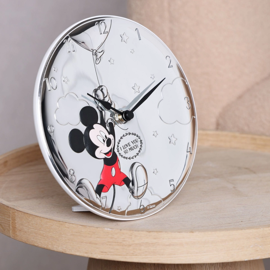 Mickey Mouse Wandklok - Zilver