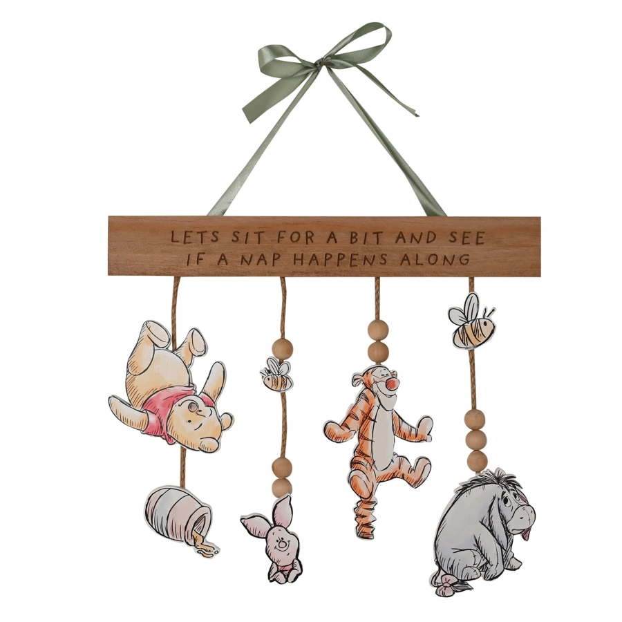 Winnie the Pooh Houten Wandhanger – Baby Mobile voor aan de muur