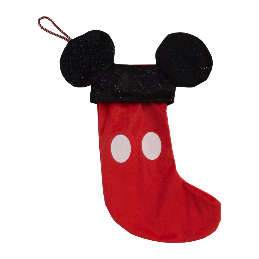 Mickey Mouse Kerstkous – Rood Met Glitteroren Christmas Stocking