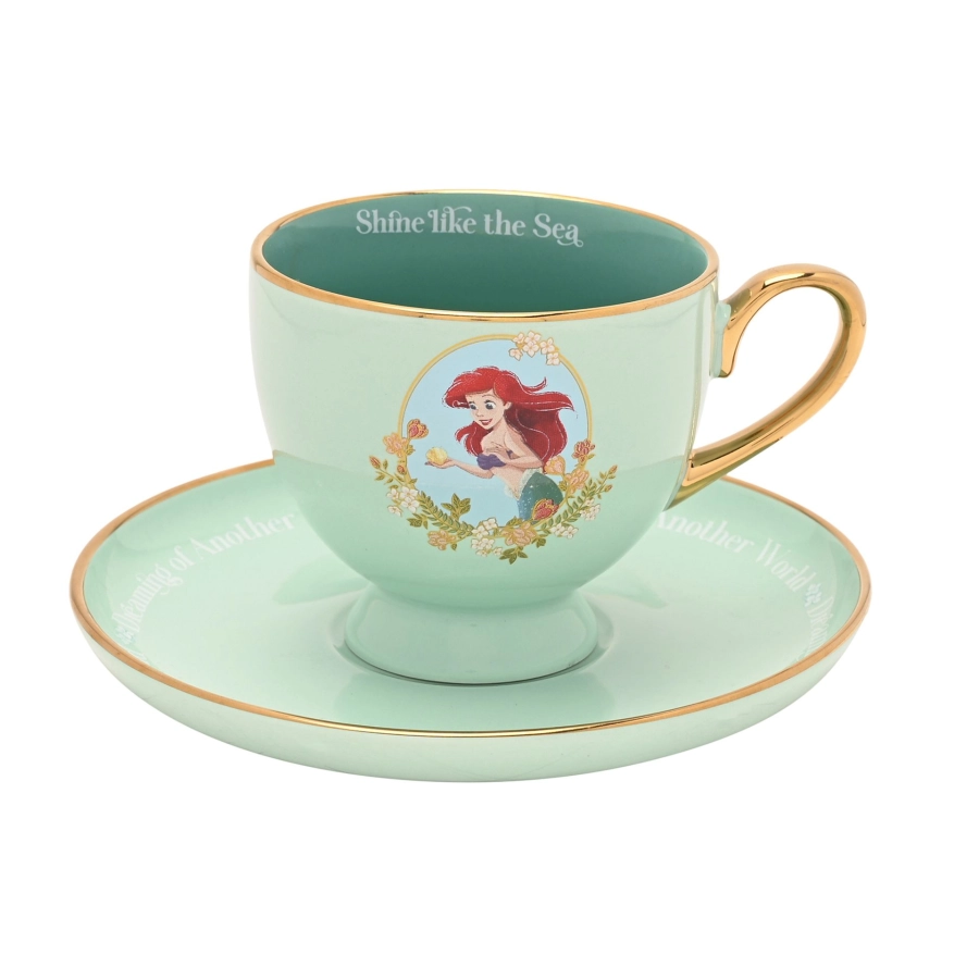 Disney Ariel Pastel Princess Theekop & Schotel – Elegant Porselein