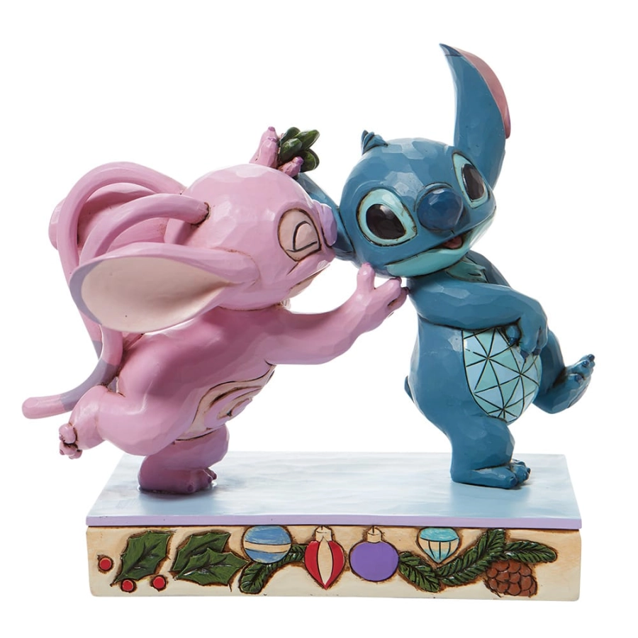 Stitch and Angel with Mistletoe Figurine - Disney Traditions by Jim Shore - 6008980
