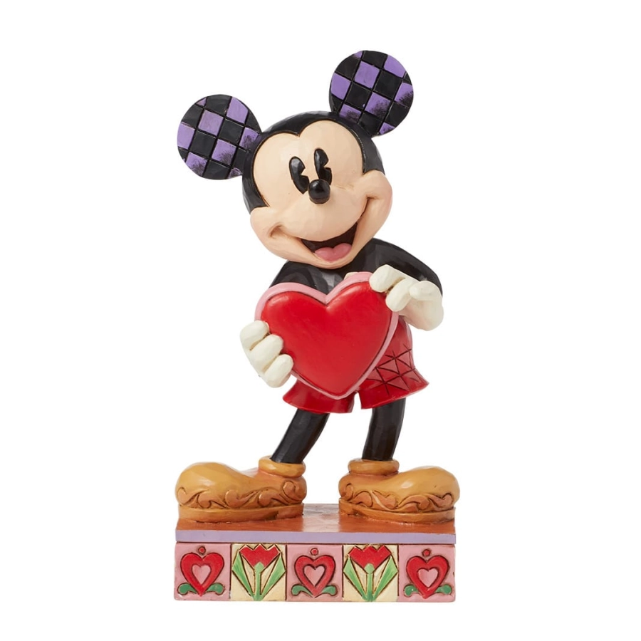Mickey with Personalisable Heart Figurine - Disney Traditions by Jim Shore - 6016329